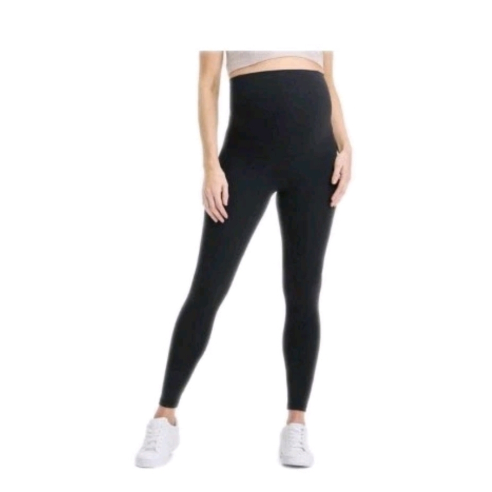 Ingrid & Isabel Maternity Over Belly High Rise Black Leggings XS NWT